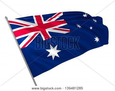 3d illustration of Australia flag waving in the wind