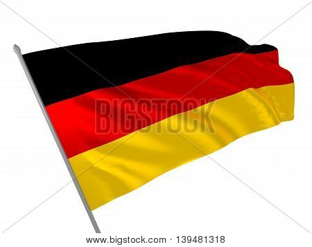 3d illustration of Germany flag waving in the wind