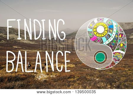 Finding Balance Yin-yang Wellbeing Concept