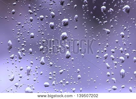 abstruct drops of rain on a window glass
