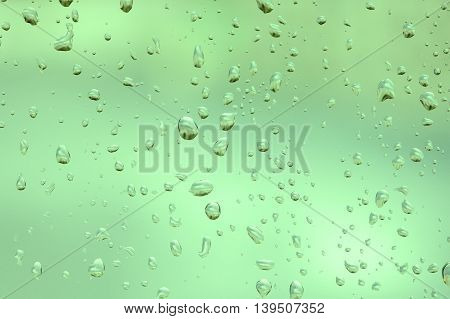 abstruct drops of rain on a window glass