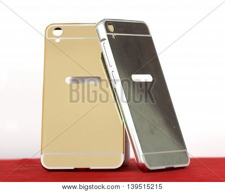 Case for smartphone. Isolated on white background