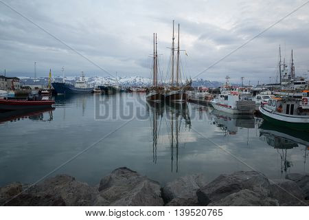 Fishing Harbor Of Husavik