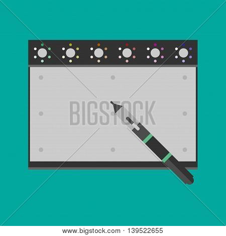 graphics tablet with Stylus and stylus stand.