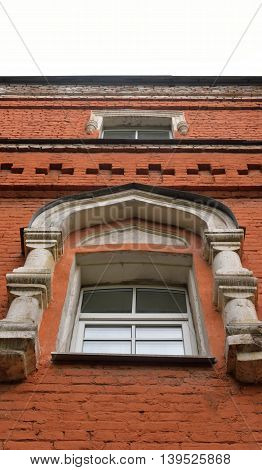 Windowss of Old Holy Trinity Sergius Maritime Men Monastery in St.Petersburg Russia. Founded in 1734.