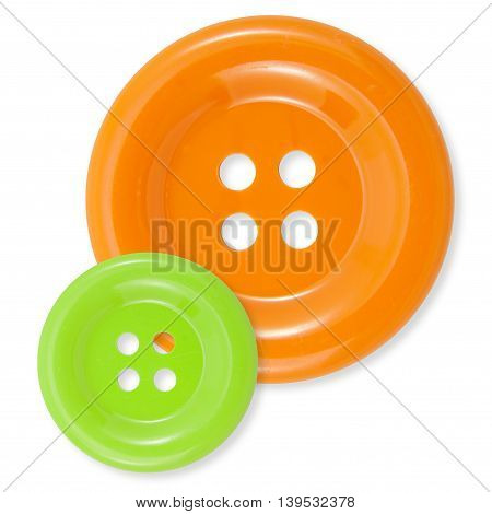 Orange and green clasper isolated on white