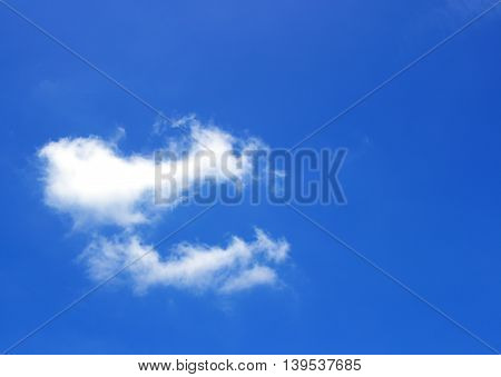 The Dragon head cloud in blue sky
