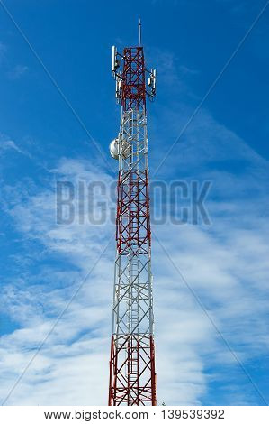 Telecommunication tower with cell phone antenna system 3g thailand