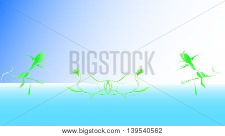 Green Leaf in the Water Background   icon