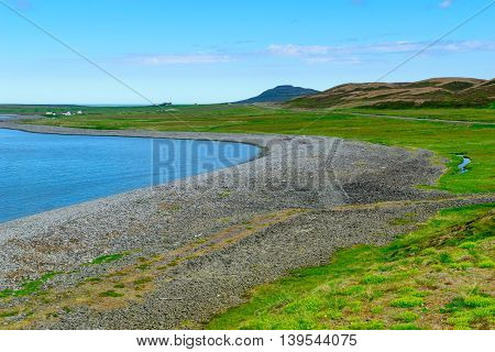 Landscape, Coastline Along The Skagafjordur Bay