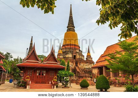 Wat Yai Chai Mongkol temple at Ayuttaya