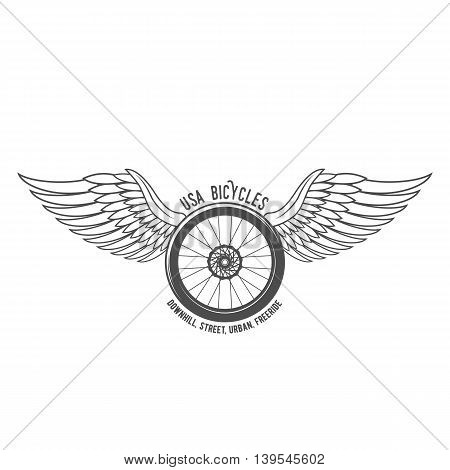 Vintage and modern bicycle  logo, badge, label and design elements