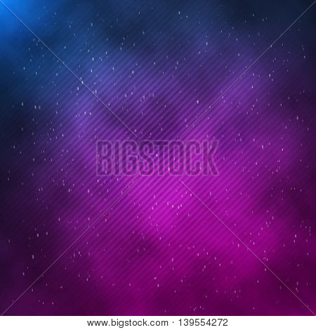 Illustration of 1980 Retro Neon Poster. Outer Space Background