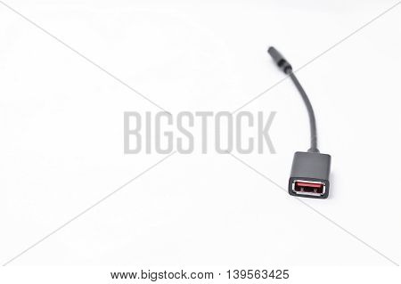small usb cable for tablet or phone on a white background