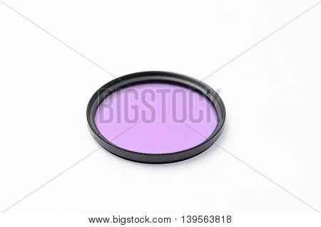 UV filter for camera lens isolated on white background