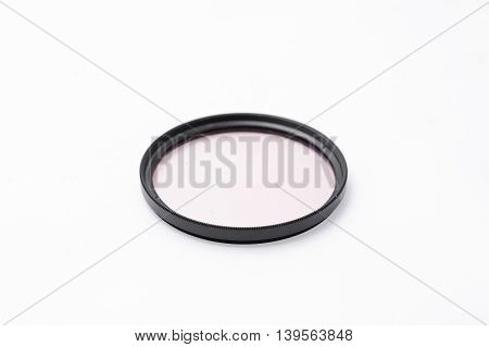 UV filter for camera lens isolated on white background