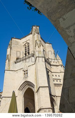 Bell tower of Notre-Dame in Villefranche-de-Rouergue France