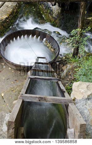 Washing with water in the Etar Gabrovo Bulgaria