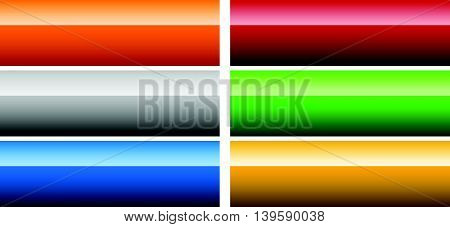 Set Of Banner, Button Background. Horizontal Rectangular Buttons With Empty Space For Your Message.