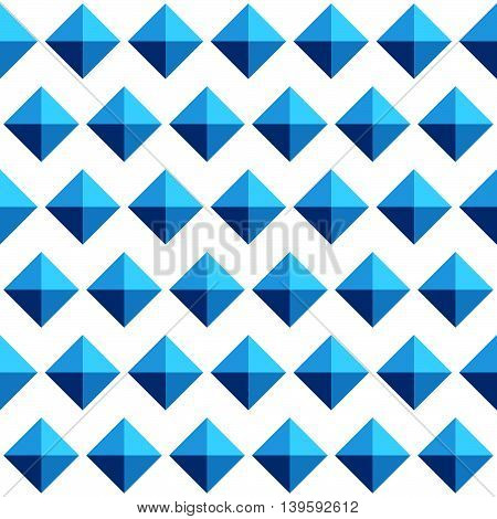 Repeatable Pattern With Studs, 3D Gem Like Shapes. Simple Monochrome Geometric Background, Texture.