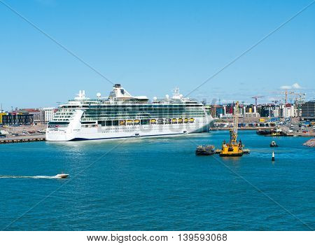 Passenger Ship Brilliance Of The Seas In Port  Of Helsinki, Finland,