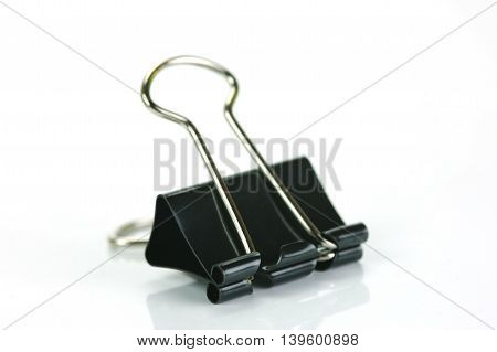 Fold Back Paper Clips isolated on white background