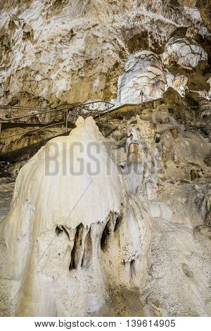 Details within Harmanec Cave in Kremnica Mountains Slovakia