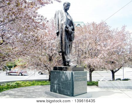 Statue of Tomas Masaryk in Washington DC USA