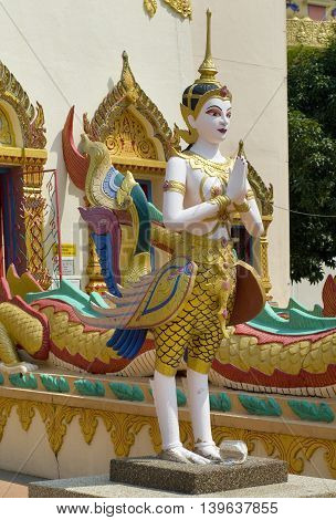 Sculpture At The Thai Temple Wat Chayamangkalaram , Malaysia
