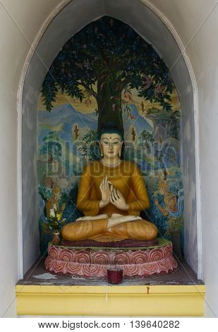 Dharmikarama Burmese Temple On Island Penang, Malaysia
