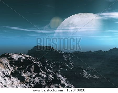 Exoplanet Exploration. 3D Rendered.
