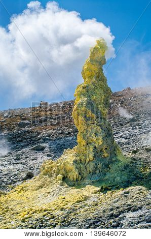 Ebeko  Volcano, Paramushir Island, Kuril Islands, Russia