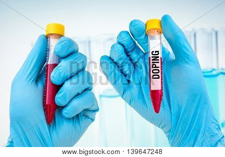 Test-tube With Blood Sample For Doping Test