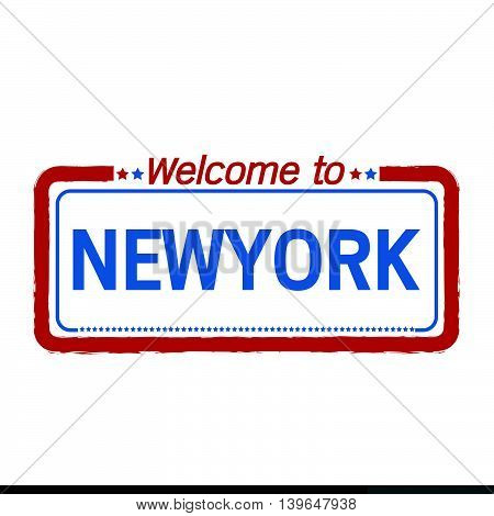 Welcome to NEWYORK of US State illustration design