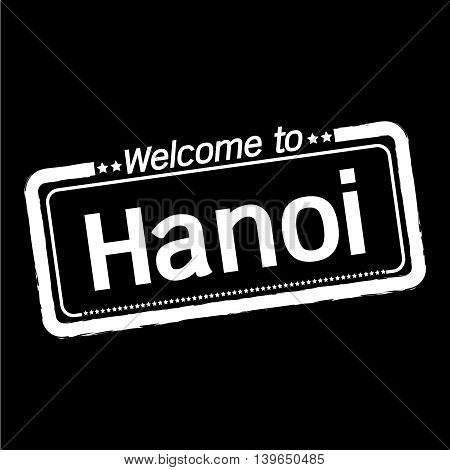 an images of Welcome to Hanoi City illustration design