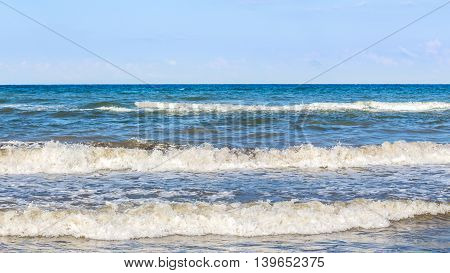 Sea wave Black Sea Poti Georgian coast.