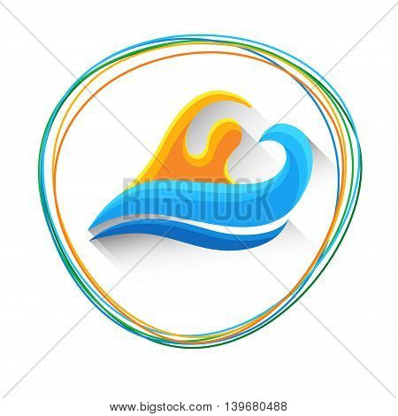 Swimming Sport Game Logo Competition Athlete Icon Vector Illustration