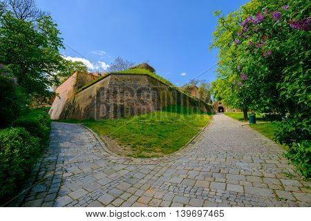 Brno, Czech Republic - April 29, 2016: Spilberk castle at sunny day