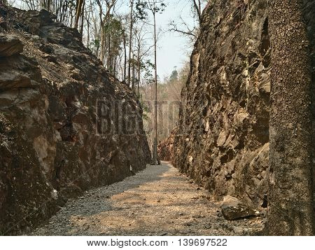 Hellfire Pass is the name of a railway cutting on the former 