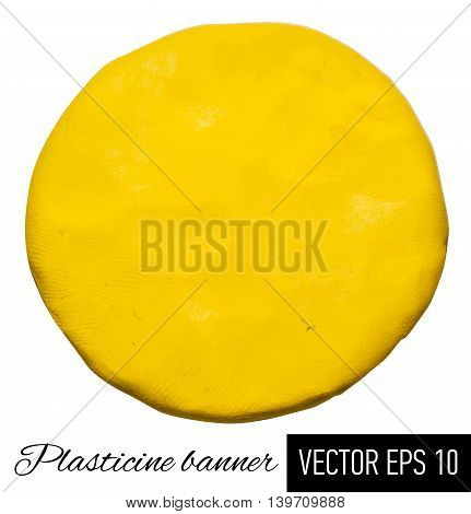 Plasticine circle for your design. Vector illustration
