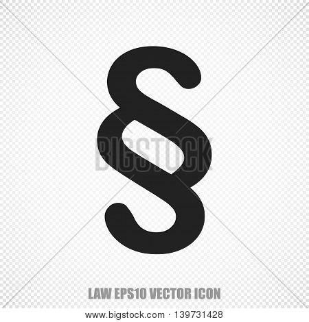 The universal vector icon on the law theme: Black Paragraph. Modern flat design. For mobile and web design. EPS 10.