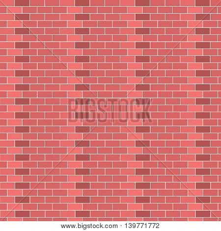 Background of brick wall texture vector. Brown cement texture brick wall old architecture block concrete. Red brick wall material stone vintage block concrete surface wall vector pattern.