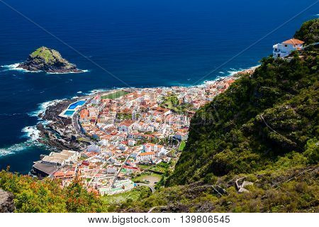 Aerial View Of The Beautiful Small Town Garachico