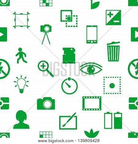 Photography And Camera Theme Simple Icons Seamless Pattern Eps10