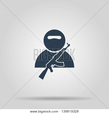 Terrorist Icon. Vector Concept Illustration For Design