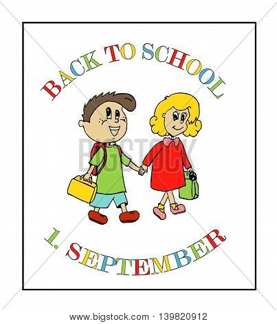 Back to school background with 1. september