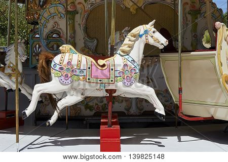 Merry-go-round On Belgian Seaside