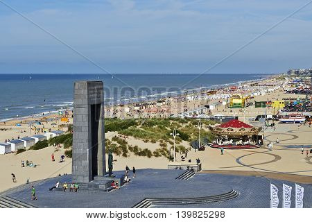The Belgian Coast In Summer At De Panne, Belgium