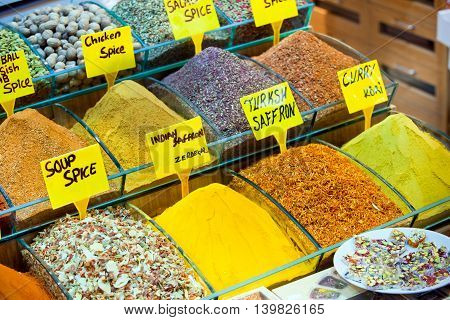 Famous turkish sweets in Istanbul grand bazaar