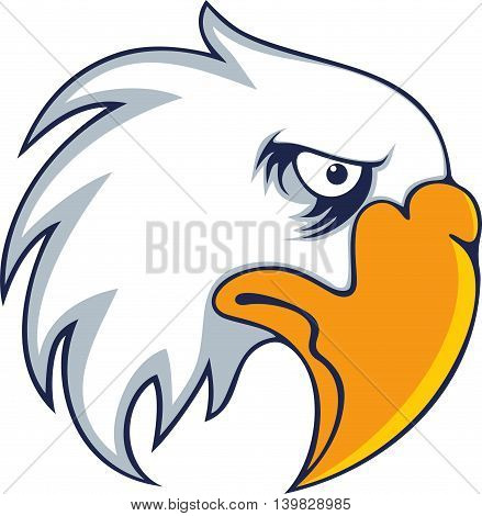 Eagle Logo design vector. Wild bird falcon hawk head. Logotype concept.
